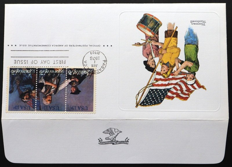 U.S. Used #1629-31 13c Spirit of '76 First Day Cover. Postmasters Cachet.