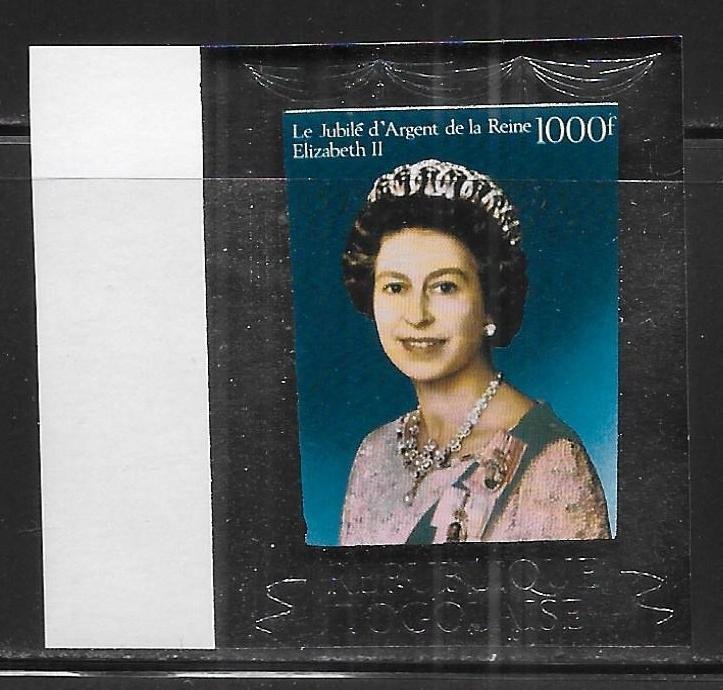 Togo 947A Queen Elizabeth Silver Jubilee IMPERF MNH c.v. 30 Euro