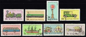 Hungary #1224-30;C201 Transport Museum Set of 8; CTO (3.05)