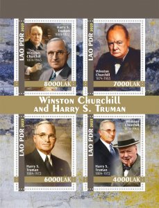 Stamps .Churchill  and Harry Truman 2023 year, 1+1 sheets  perforated  NEW