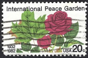 United States #2014 20¢ International Peace Garden (1982). Used.