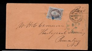 USA #1b Used Fine On Rare Cover To Princeton New Jersey **With Certificate**