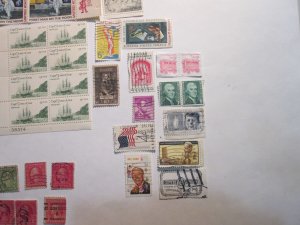 USA lot. Blocks, Washington STAMPS WITH FANCY CANCEL. UNCHEQUED.