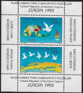 Turkish Northern Cyprus #385 MNH S/Sheet - Europa - Peace and Freedom