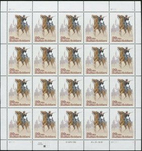 Buffalo Soldiers - Negro Calvary Sheet of Twenty 29 Cent Stamps Scott 2818