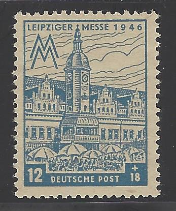 GDR West Saxony Scott # 14NB14, mint nh, variation paper + gum