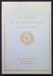 Confederate States of America The Special Postal Routes by Shenfield (1961) Sign