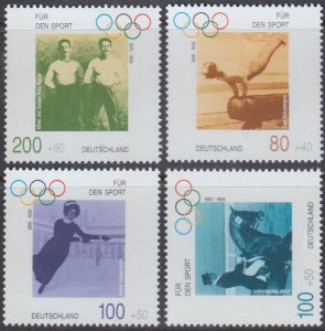 GERMANY Sc # B797-800- CPL MNH SET of 4 - 100th ANN of MODERN OLYMPIC GAMES