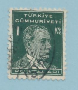 Turkey 1931 Scott 740 used - 1k, Kemal Ataturk 