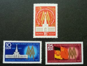 *FREE SHIP Russia - Germany DDR Joint Issue Leipzig Spring Fair 1972 (stamp) MNH