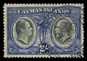 Cayman Islands #78 (SG 93) Cat£85, 1932 2sh ultramarine and black, Georgetow...