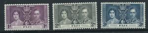 Fiji   SG 246  - 248  MH  set - Coronation