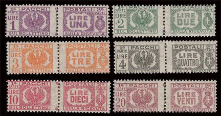 Scott #Q55-60 2 stamp Parcel Post MNH