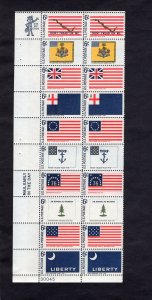 1345-1354 Historic Flags, MNH Left PB/20 (#30045)