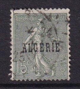 Algeria  #9  used  1924  overprint 15c