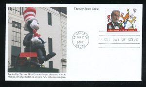 US 3835 Dr Seuss Geisel Children's books UA Mystic cachet FDC