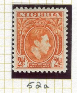 NIGERIA; 1938 early GVI issue fine Mint hinged Shade of 2.5d. value