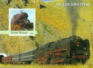 Guinea-Bissau MNH S/S Locomotive Green 2003