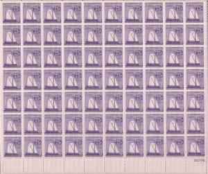 US Stamp - 1957 Shipbuilding - 70 Stamp Sheet - Scott #1095