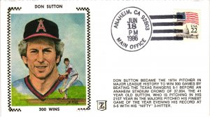 1986 Don Sutton 300th Career Win– Zaso Silk Cachet