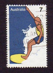 Australia 1974 Sc#593 7c Surfing USED-Fine-NH.