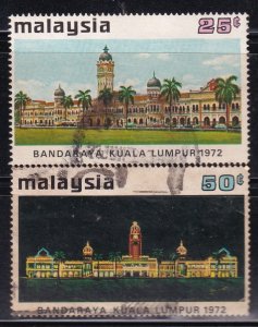 Malaysia 1972 Sc 96-7 Kuala Lumpur City Used