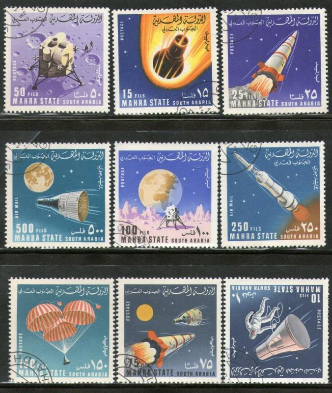 South Arabia - Mahara State 1967 Space Achievement SatellCTO