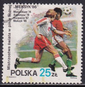 Poland 1986 Sc 2728 World Cup Soccer Championships Mexico Stamp Used