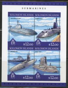 SOLOMON ISLANDS 2016 SUBMARINES SHEET  MINT NH