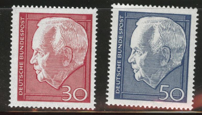 Germany Scott 974-975 MNH** 1967 President Lubke set