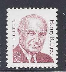 Catalog # 2935 Henry Luce Editor Single 32 Cent Stamp