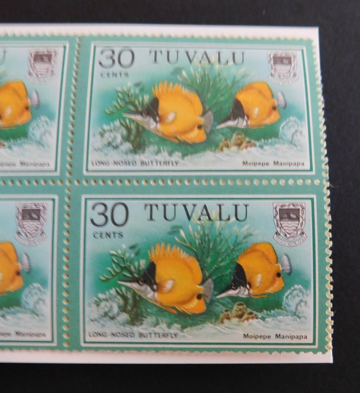 Tuvalu 101 104 106 108 Complete Booklet Marine Life Fish MNH 1979