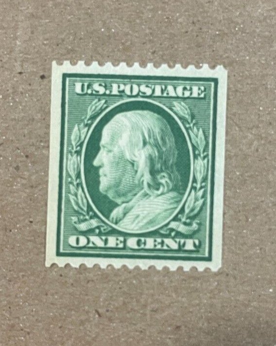 US stamp scott# 348 1c 1908 Coil Mint NH OG MNH PSE cert Grade XF-Sup 95 $250