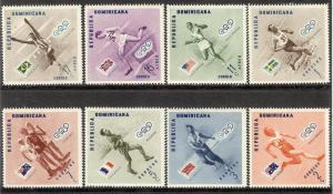 DOMINICAN REPUBLIC SC# 479-83 & C100-2 F-VF MNH 1957