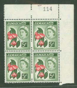 Jamaica #165  Plate Block