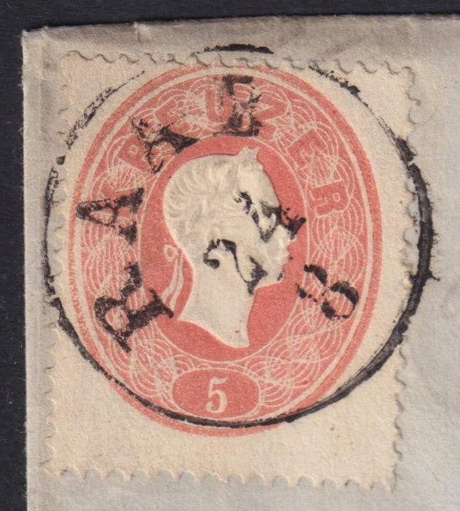 Austria - 1860 - Scott #14 - used on cover - RAAB pmk Hungary