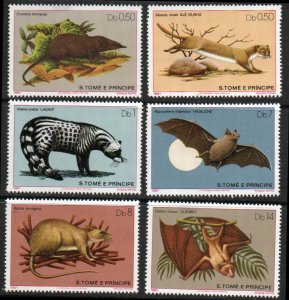 St Thomas & Prince 598-603 - Mint-NH - Fauna / Mammals (1981) (cv $12.50)