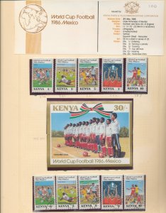 Kenya 1985/86 Wildlife Peace Soccer + Sheets M&U (Apx 85) BL1913