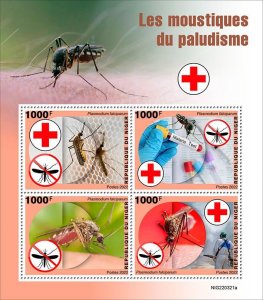 NIGER - 2022 - Malarial Mosquitoes - Perf 4v Sheet - Mint Never Hinged