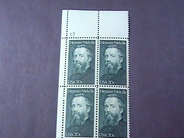 U.S.# 2094-MINT/NEVER HINGED---UL- PLATE # BLOCK 4-(P#17)---MELVILLE---1984