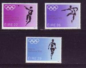 Ireland Sc 595-7 1984 Olympic stamp set mint NH