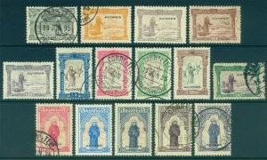 Portugal AZORES  1895  St. Anthony complete set  Scott 78-92 used F/VF