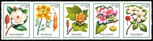 US Sc 3197a (3193-97) VF/MNH - 1998 32¢ - Flowering Trees; Strip of 5