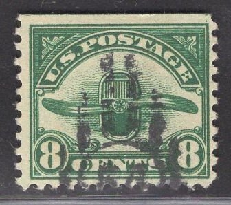 US Stamp #C4 8c Green Wooden Propeller USED SCV $12.5