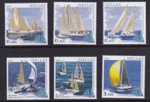 Greece  #2573-2578  MNH  2013  sailboats