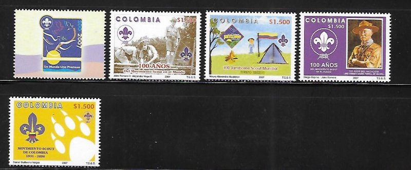 Colombia 2007 Scouting Centenary Sc 1274 Stamps MNH A1599