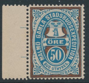 Sweden 1888 Malmo Gamla Stadsbudsexpedition 50 öre Local Post MNH