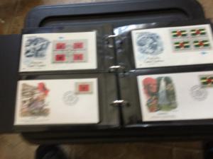 United Nations Flag Stamps 240 First Day Covers, 1980-1989 in 2 Supersafe albums