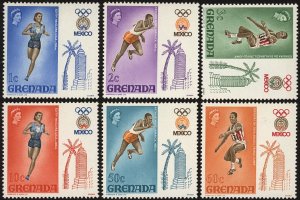 GRENADA Scott 280-85 F-VF/MLH - 1968 Mexico City Olympics Issue - Complete Set