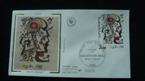 modern art paintings Salvador Dali FDC France 1979 (ref 37225)